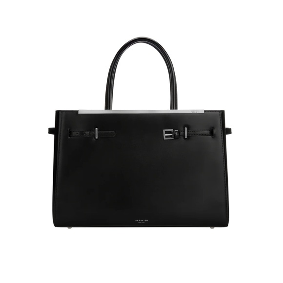 Noir Leather Book Tote Bag 33 - Picture 3 of 6